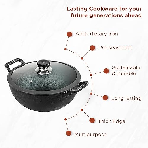 Vinod Legacy Non Stick Wok with Lid - 26cm, 4.3 Litre