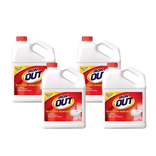 Iron Out Powder Rust Stain Remover - Remove & Prevent Rust Stains in Bathrooms, Kitchens, and Outdoors, 9 lbs 8 oz, Pack of 4