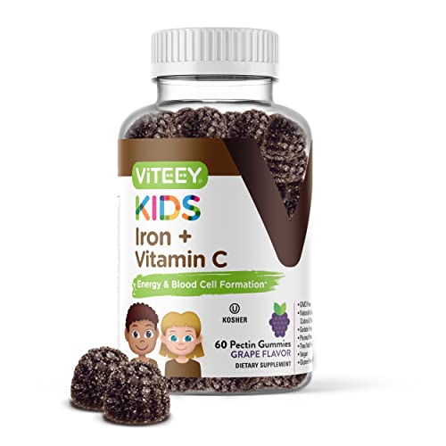 Tasty Iron Gummies for Kids - Vitamin C, Energy, Blood Cell Support