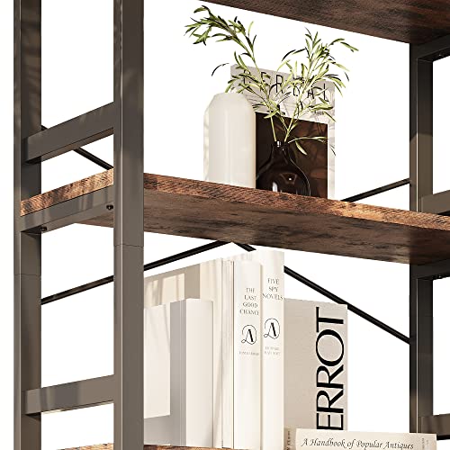 Vintage 31.5in Wide 5-Tier Ladder Bookcase for Bedroom & Living Room