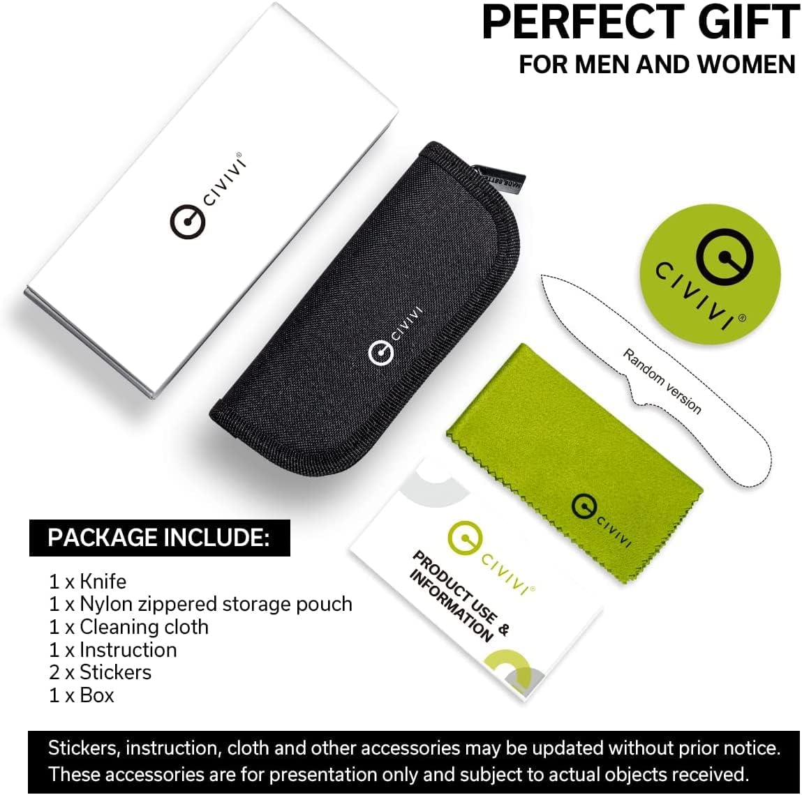 CIVIVI Mini Praxis Folding Pocket Knife for Men Women