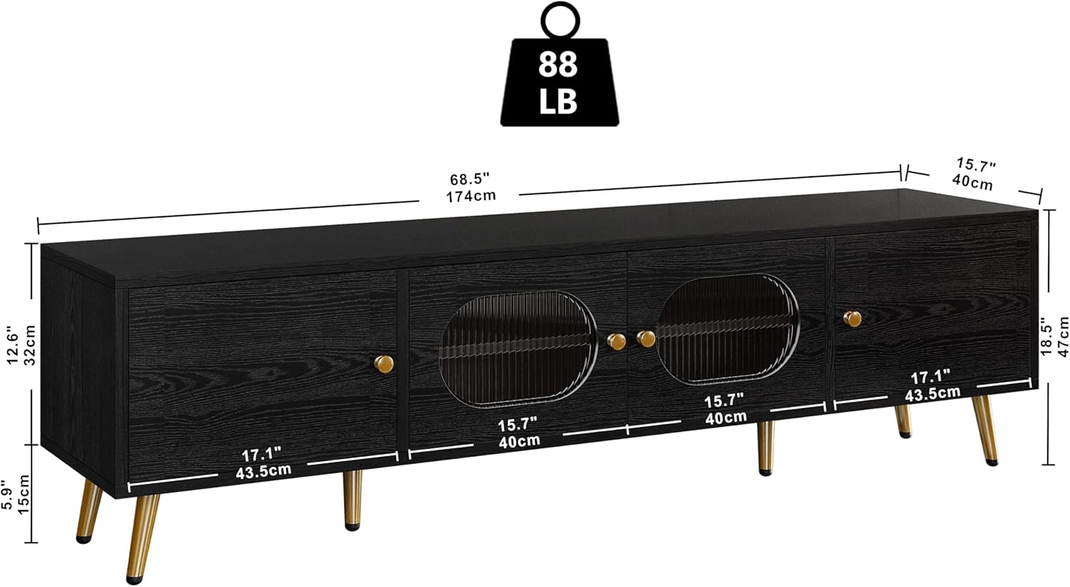 Modern TV Stand for 65-75 inch TVs