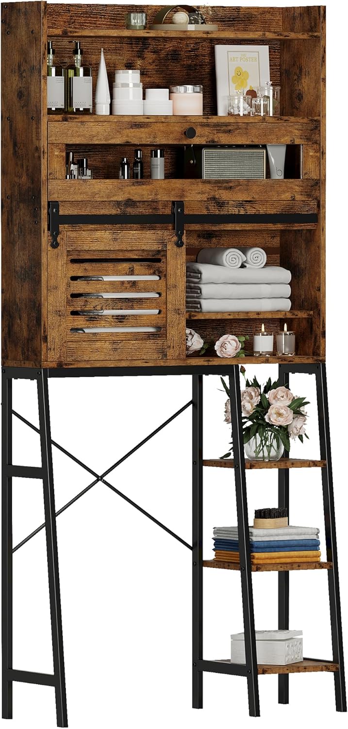 Over The Toilet Storage Bathroom Organizer, Vintage Brown